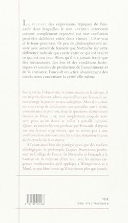 Nietzsche contre Foucault. Sur la vérité, la connaissance et le pouvoir