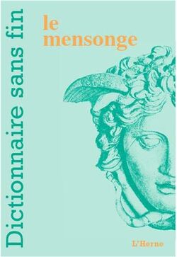 Dictionnaire sans fin. Le mensonge