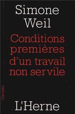 Conditions premières d’un travail non servile 